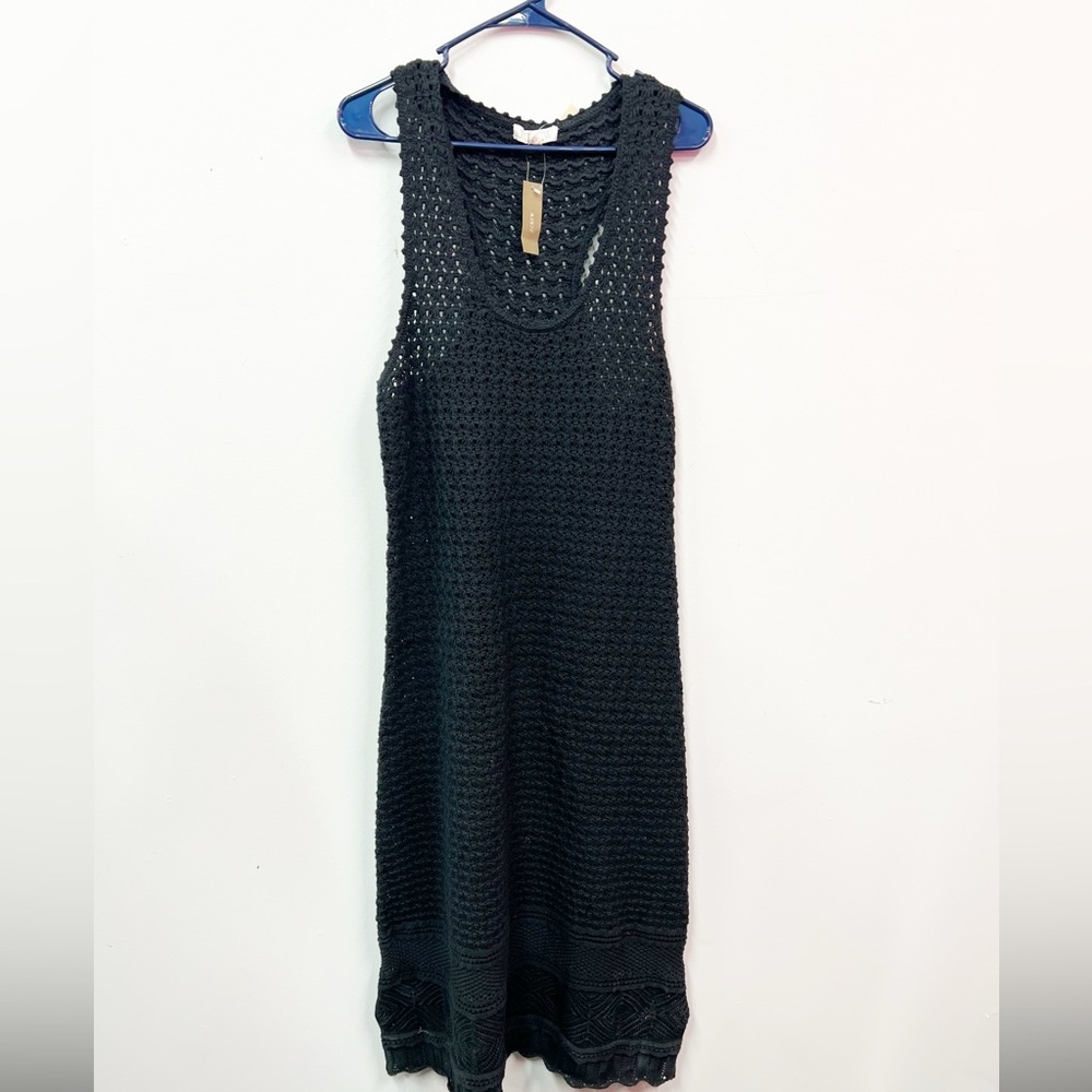 J. Crew Women’s Limited Edition Black Crochet Midi Dress XL - Picture 4 of 7